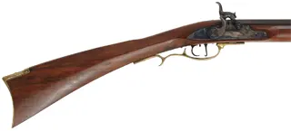 Frontier Longrifle,
.50 caliber, 39" barrel,
percussion, walnut, brass, 
used, by Davide Pedersoli
